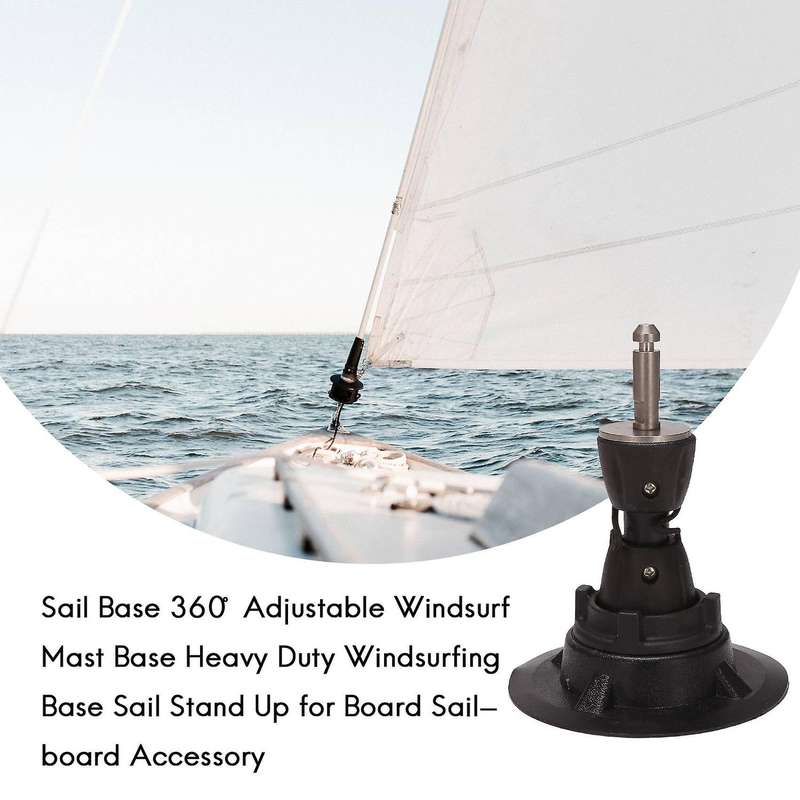Sail Base 360 Adjustable Windsurf Mast Base Heavy Duty Windsurfing Base Sail Stand Up for Board Sa