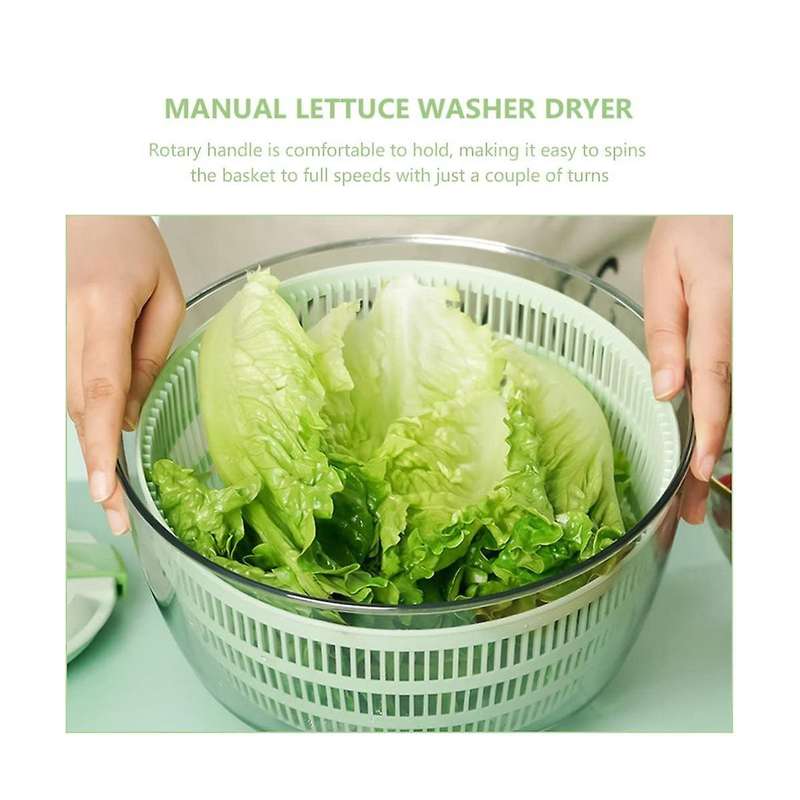 Salad Greens Manual Vegetables Dryer Dry Salad Fruits Vegetable Washing Bowl for Servings Lettuce Sp