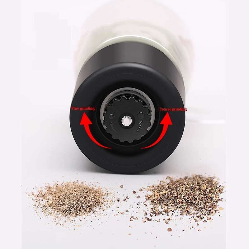 Salt and Pepper Grinder Set, Manual Pepper Abrader Mill with Glass Bottle Adjustable Coarseness Shak