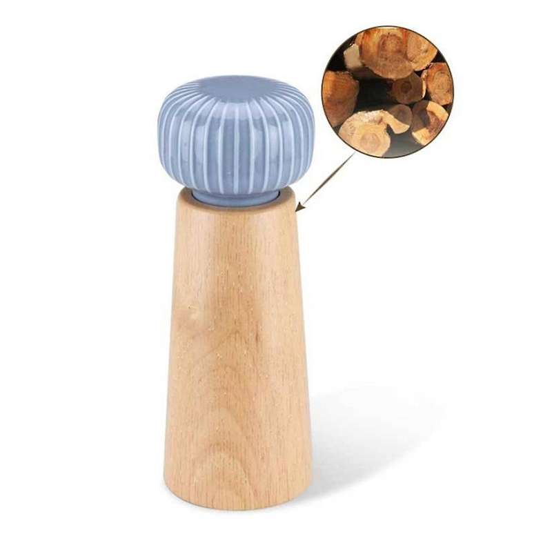 Salt and Pepper Grinder Wood Spice Pepper Mill with Strong Adjustable Core Manual Pepper Shakers Kit