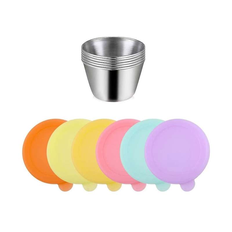 Salad Dressing Container to Go, 2.4 Oz Containers with Lids, Reusable Sauce Containers for Lunch Bo