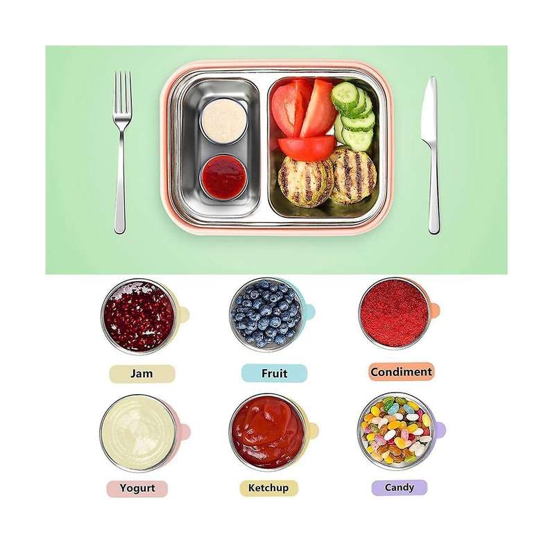 Salad Dressing Container to Go, 2.4 Oz Containers with Lids, Reusable Sauce Containers for Lunch Bo