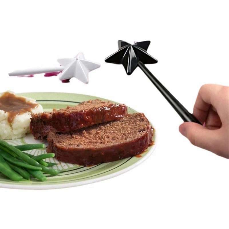 Salt and Pepper Shaker Wands Salt and Pepper Wand Shakers, Black and White and Pink, Star Wand Salt