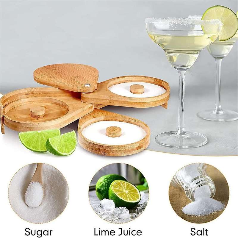 Salt Room Set, Bamboo Glass Room Bartender Tool for Cocktails Suitable for Parties Or Home Bar and J