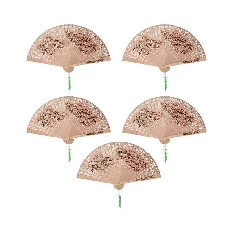 Sandalwood Folding Fan,chinese Hand Fan In Retro Style, Foldable Hand Fan for Wedding Dance Party