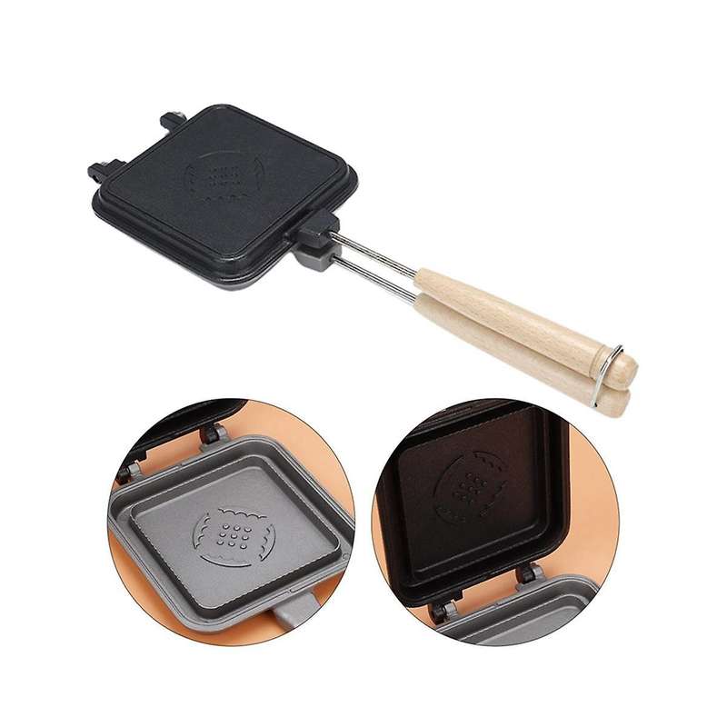 Sandwich Maker Non-stick Pancake Maker Snack Maker Plate Easy to Cast Iron for Pancakes Muffins Brea