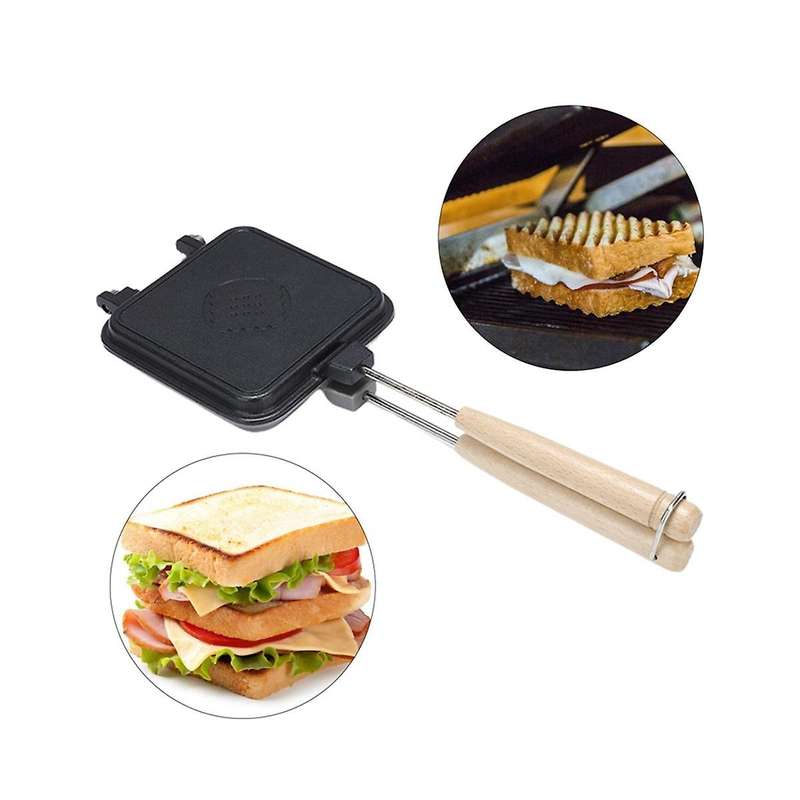 Sandwich Maker Non-stick Pancake Maker Snack Maker Plate Easy to Cast Iron for Pancakes Muffins Brea
