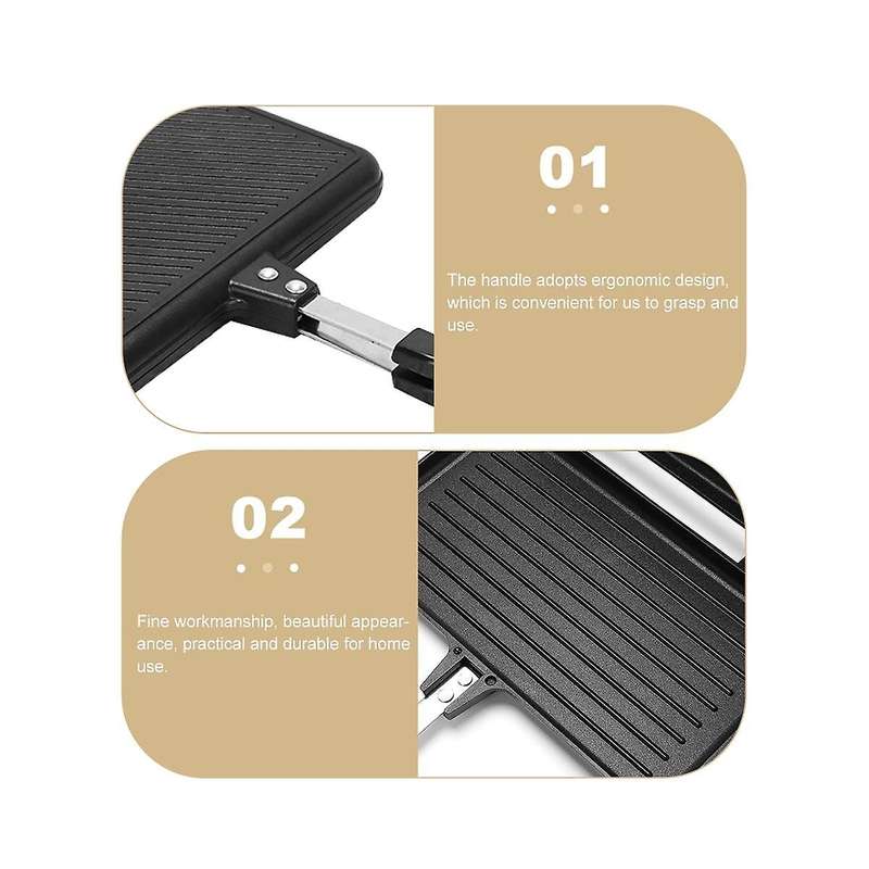 Sandwich Frying Maker, Press Egg Breakfast Double Omelette Cooking Skillet Grilled Griddler Sided Co