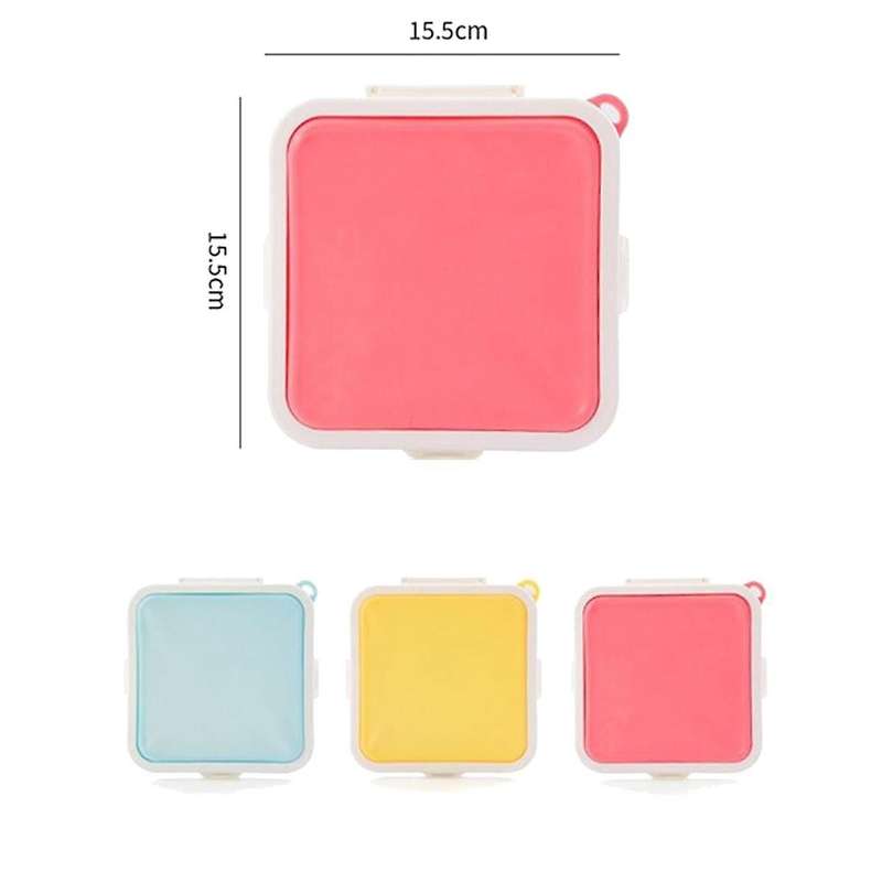 Sandwich Salad Storage Box Silicone Storage Case for Lunch Reusable Food Storage Container Microwave