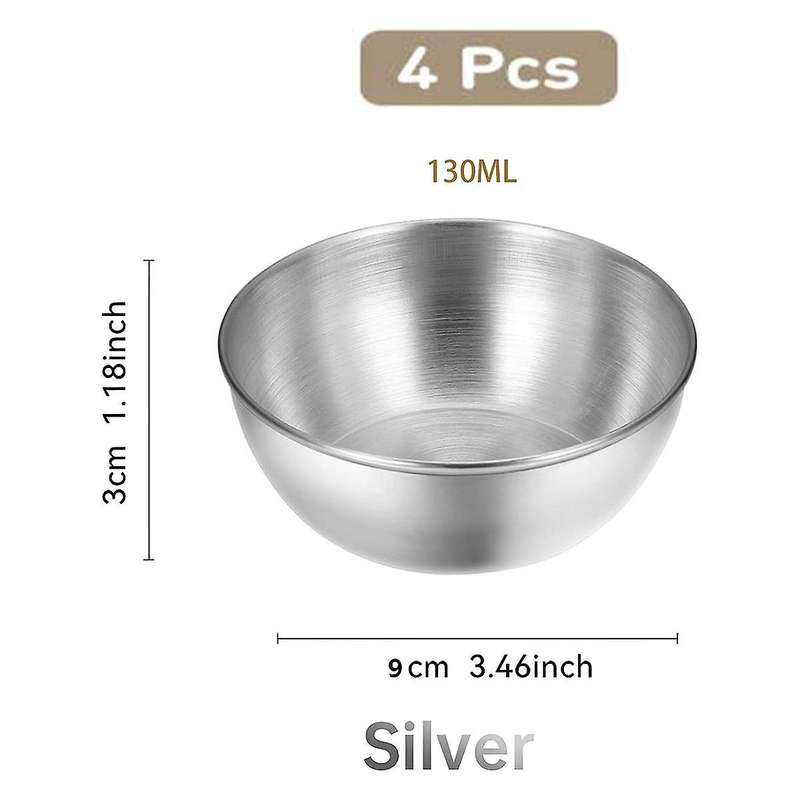 Sauce Cups 4pcs Sauce Bowls 130ml /3.46inch Dressing Container Small Bowls for Dipping,seasoning Co