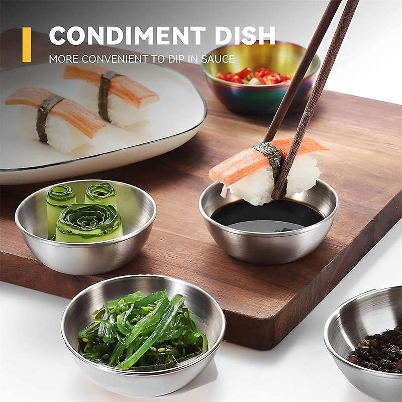 Sauce Cups 4pcs Sauce Bowls 130ml /3.46inch Dressing Container Small Bowls for Dipping,seasoning Co