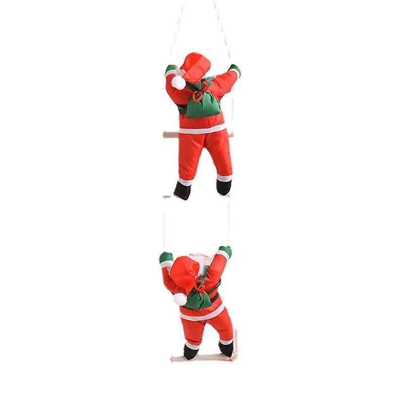 Santa Stuffed Christmas Santa Climb On Rope Hanging Pendant Adornment Santa Doll