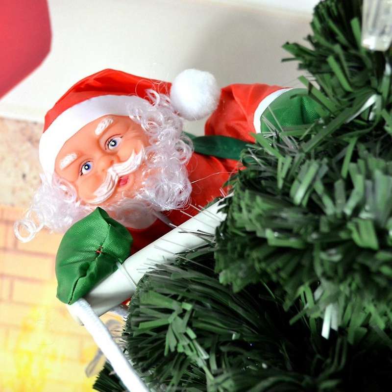 Santa Stuffed Christmas Santa Climb On Rope Hanging Pendant Adornment Santa Doll