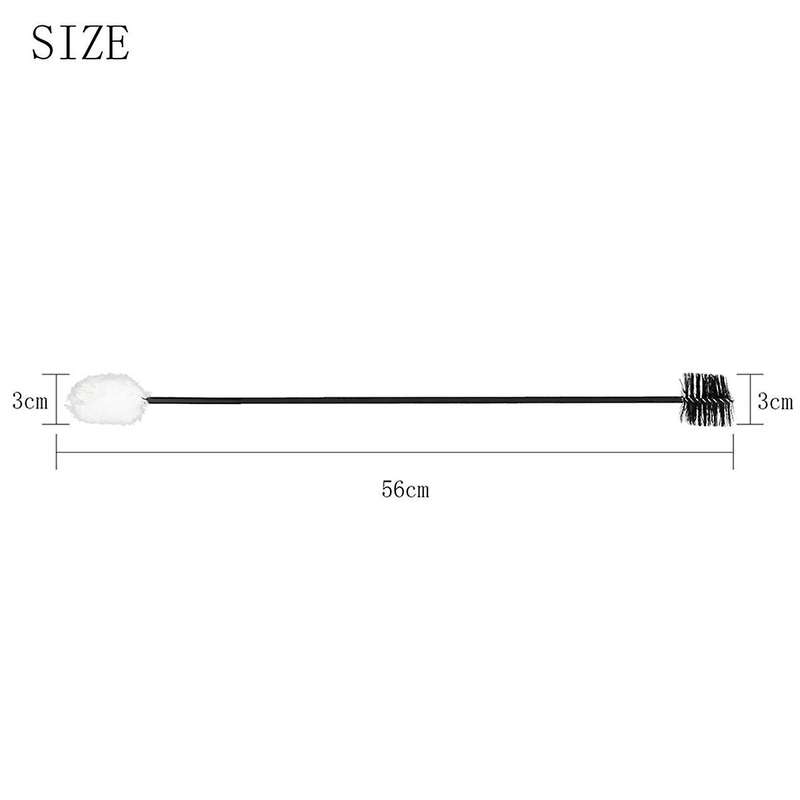 Saxophone Bent Neck Inner Cavity Double-Ended Nylon + Cotton Cleaning Brush 50cm,Wind Instrument Cav