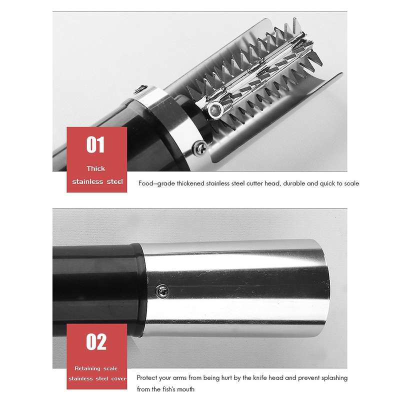 Scale Scraper for Fish Scale Machine Electric Descaler Cordless Descaler Automatic Descaler (EU Plug