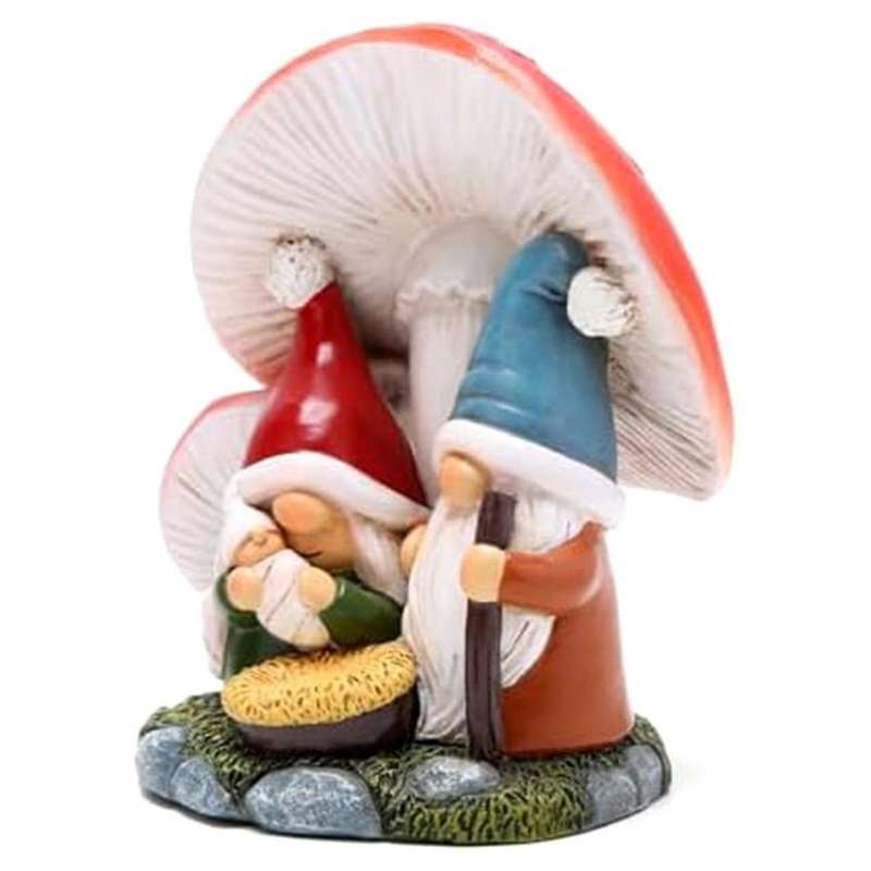 Scene Under the Mushroom Canopy Family Figurines - for Home Winter Table Decor Ornaments Gift