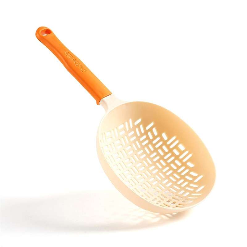 Scoop Colander,Silicone Colander Handle, Strainer Colander, Cooking Silicone Spoon, Pasta Colander