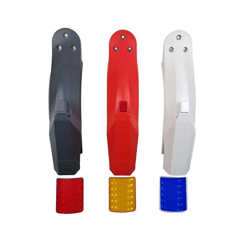 Scooter Fenders Rear Mudguard Tail Light Kit with License Plate Flap for Electric , Pro 2, Red