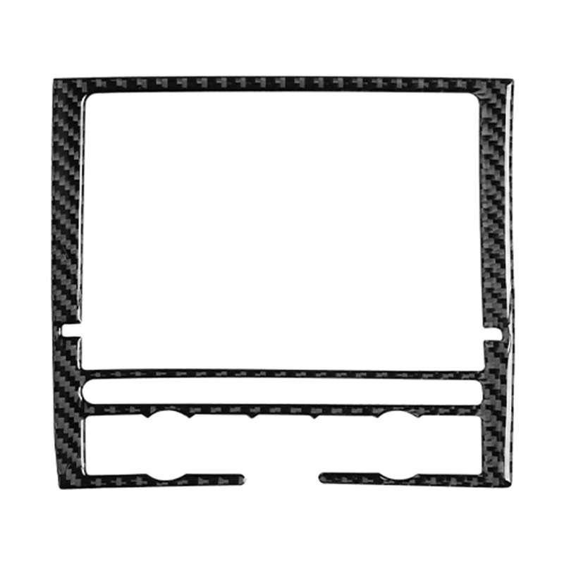 Screen Decoration Frame Panel Carbon Fiber Black Cover Trim Car Decorative Sticker for- 2010-2016