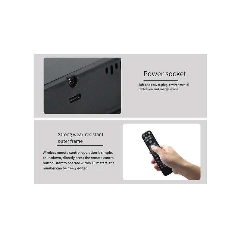 Screen Gym Timer 1.5 Inch Digits Count Down/Up Timer Boxing Cycle Interval Clock Stopwatch Fitness