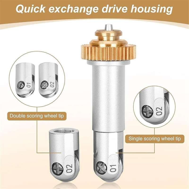 Scoring Wheel Set,Double Scoring Wheel Tip and Drive Housing for Exchange, for Making Cards,Tags and