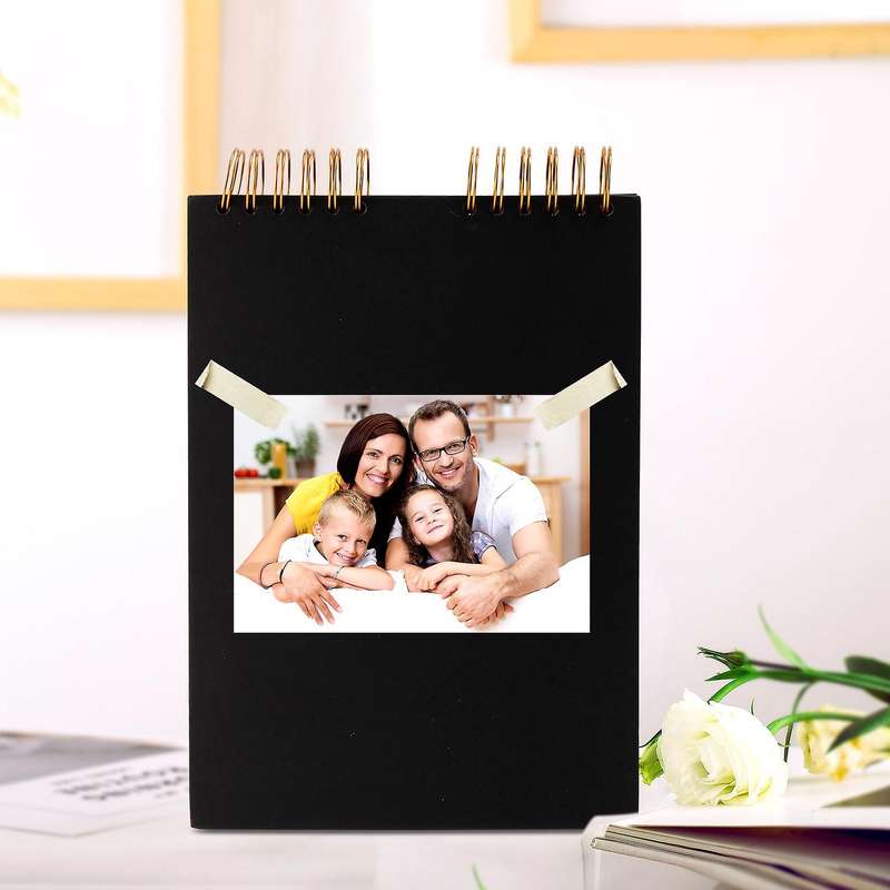 Scrapbook Photo Album with 80 /40 Sheets Hardcover Craft Diy Memory Books with Metallic Marker Pens