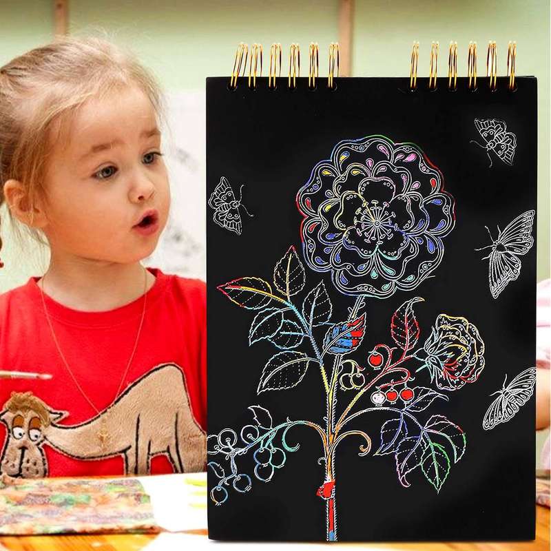 Scrapbook Photo Album with 80 /40 Sheets Hardcover Craft Diy Memory Books with Metallic Marker Pens