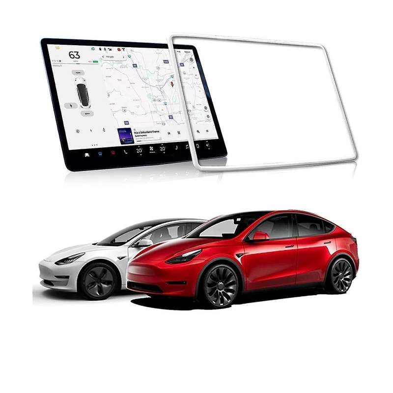 Screen Protector Frame for Model Y Accessories 2017-2023 Silicone Center Console Decor Protection