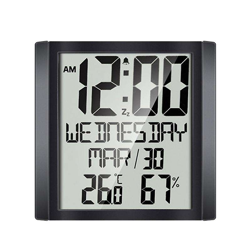 Screen Wall Clock Home Temperature and Humidity Meter Alarm Clock Living Room Digital Electronic C