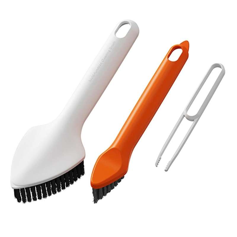 Scrub Brush for Cleaning with Long Handle, Multifunctional 3 in 1 Medium Stiff Cleaning Brush, House