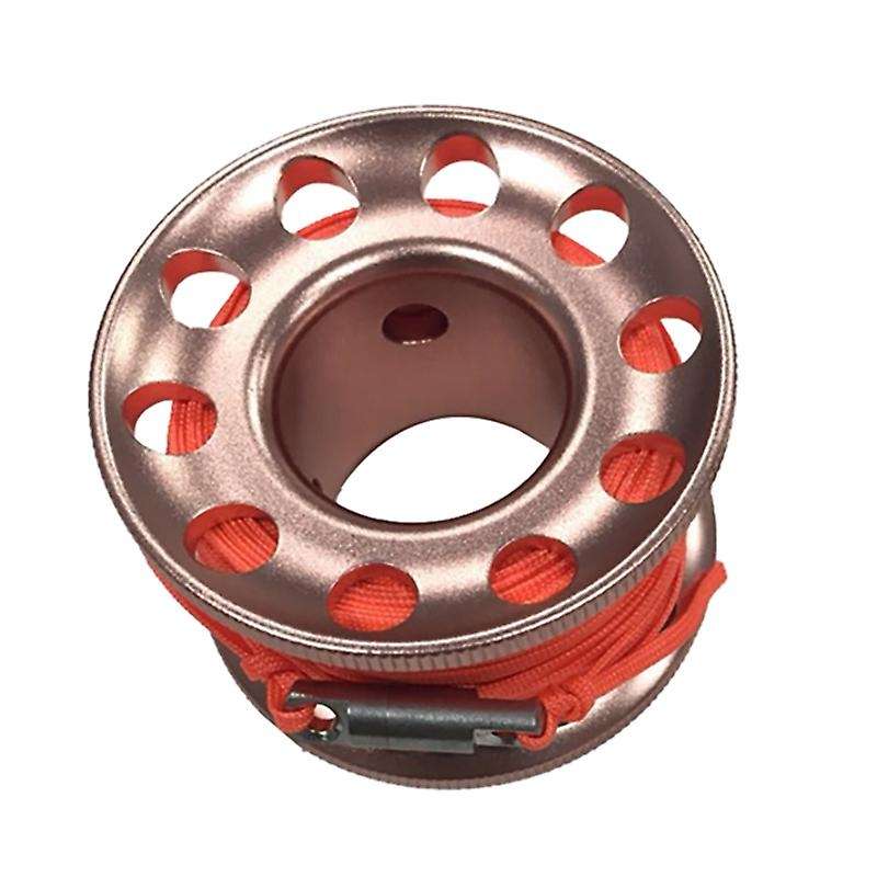 Scuba Diving Spool Finger Reel Bolt with Brass Clip Aluminum Alloy Freediving Spool Dive Reel 15M Li