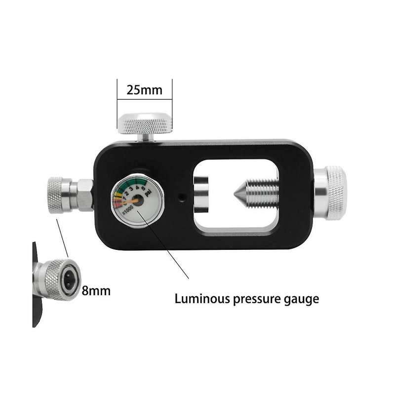 Scuba Diving Tank Refill Adapter with 5000psi Pressure Gauge Diving Oxygen Cylinder Refill Adapter