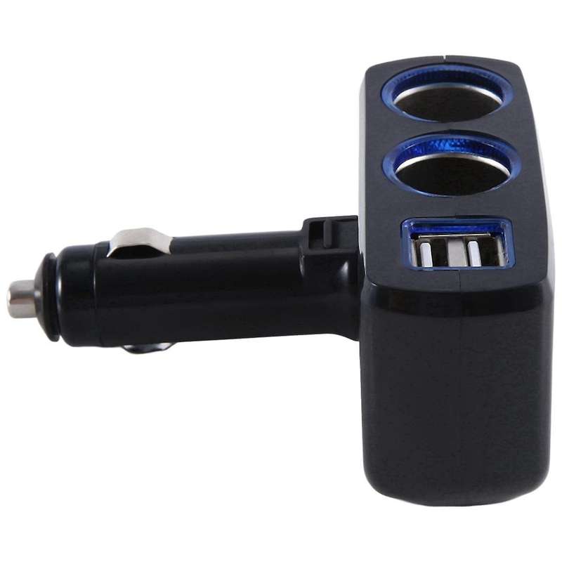 SD-1918 Lighter One Point Two Points Appliance Dual USB Car Charger Multifunctional Car Charger,Blac