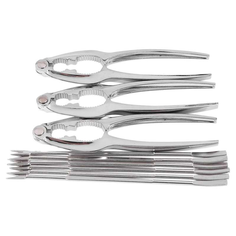 Seafood Crackers Tools Nutcrackers Set, Sheller Kitchen Kits 9 Pack