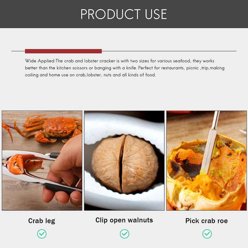 Seafood Crackers Tools Nutcrackers Set, Sheller Kitchen Kits 9 Pack