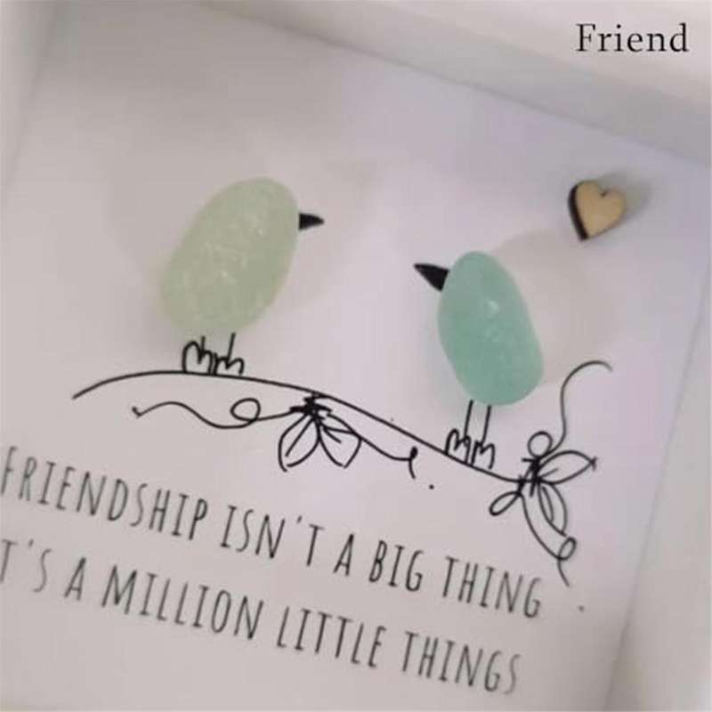 Sea Glass Art, Gift,Sea Glass Birds,Sea Glass Rainbow Birds, Sea Glass Art Framed, Handmade Sea Glas