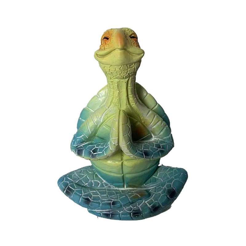 Sea Turtle Figurine Peacefulness Meditating Sea Turtle Statue Decorations for Buddha Yoga Garden Sta