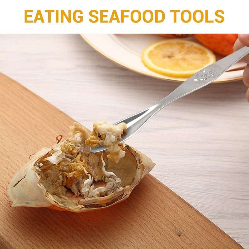 Seafood Tool Stainless Steel Lobster Clamp Pliers Clip Pick - 5Pcs