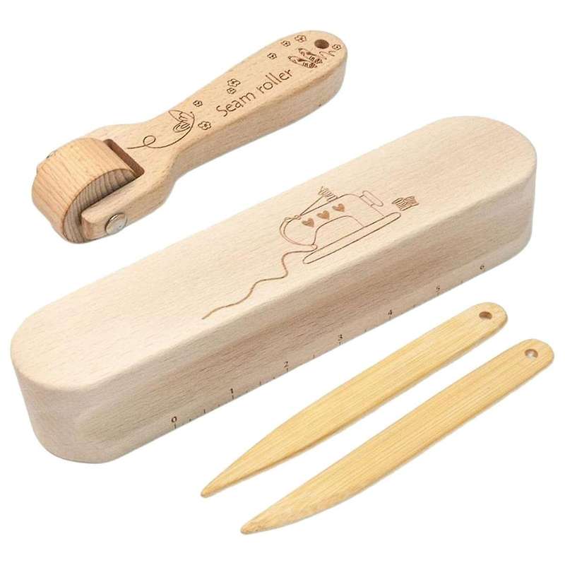 Seam Roller Beech Wood Tailors Seam Flattening Tool Accessories Professional Supplies Point Tuner F