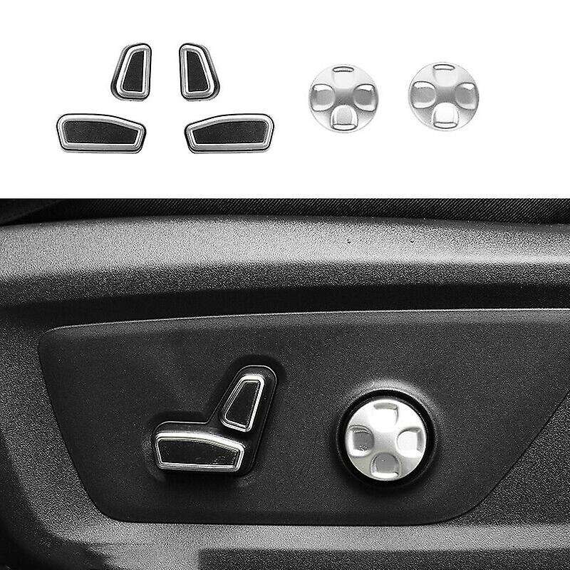 Seat Adjustment Button Cover Trim for Charger 2015-2020 Durango 2011-2020 RAM 2018-2020, Black+Silve