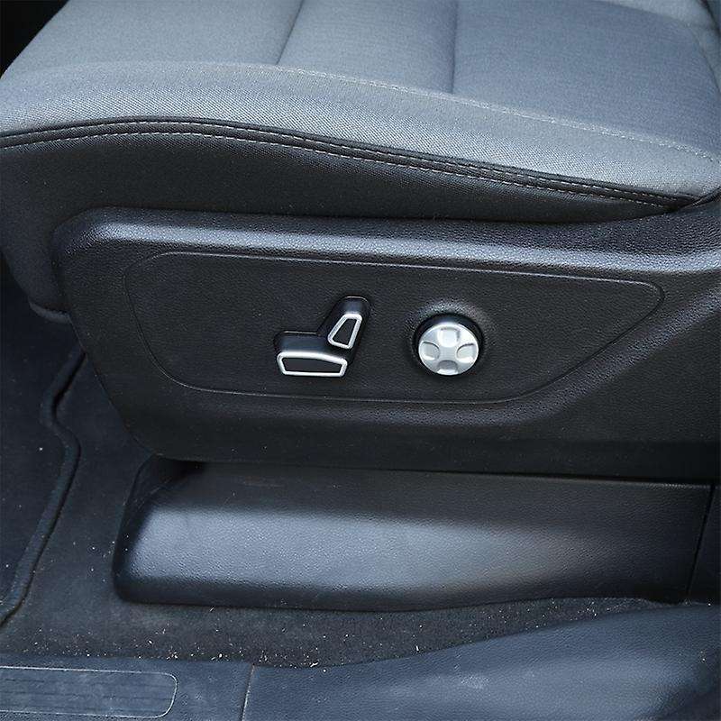 Seat Adjustment Button Cover Trim for Charger 2015-2020 Durango 2011-2020 RAM 2018-2020, Black+Silve