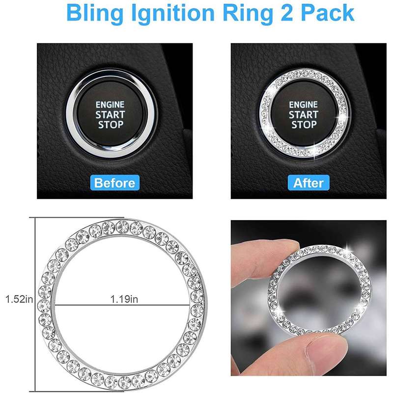 Seat Belt Shoulder Pads for Women Crystal Handbrake Cover,Handle Cover,Gear Shift Cover,Engine Bling