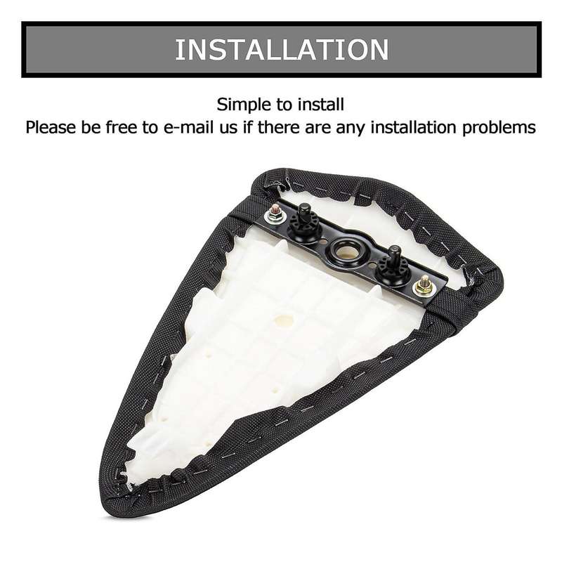 Seat Cushion Motorcycle Rear Passanger Seat Pillion Cushion Pad Tail for Ninja ZX6R 2007-2008 Black