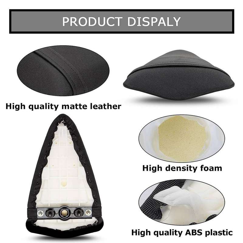 Seat Cushion Motorcycle Rear Passanger Seat Pillion Cushion Pad Tail for Ninja ZX6R 2007-2008 Black