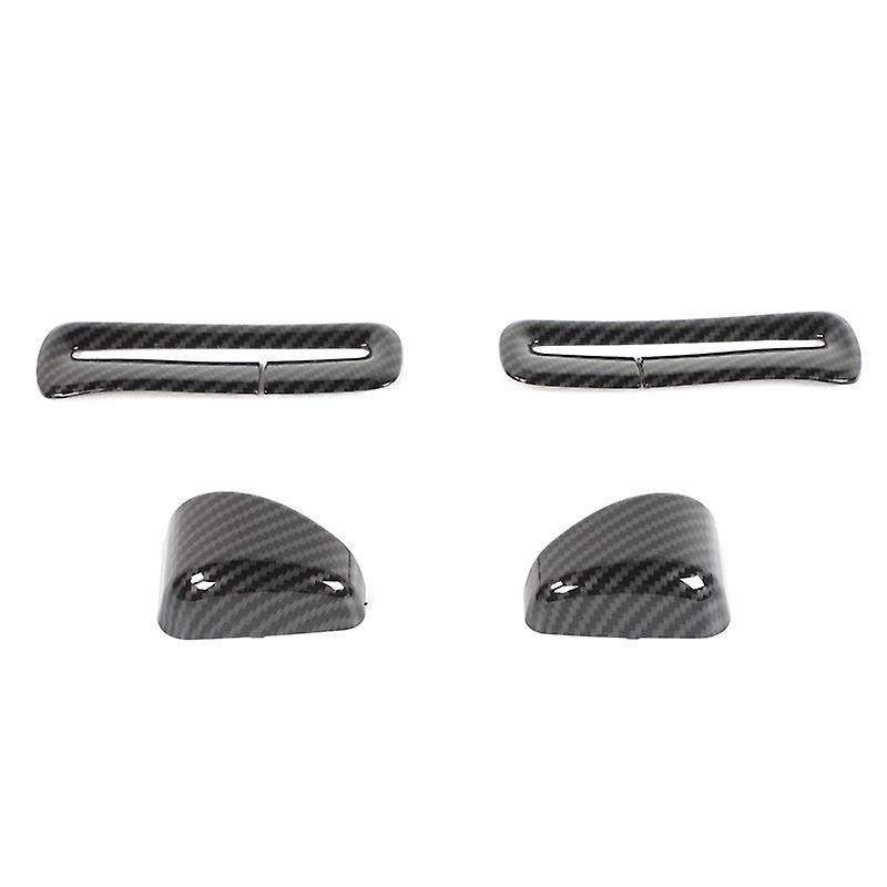 Seat Safety Belt Button Decor Cover Trim Kit for Charger 2011-2020 Car Accessories, Carbon Fiber
