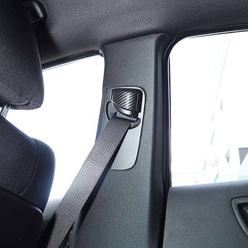 Seat Safety Belt Button Decor Cover Trim Kit for Charger 2011-2020 Car Accessories, Carbon Fiber