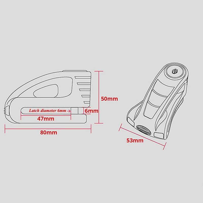 Security Disk Lock Motorcycle Bicycle Scooter Anti-Theft Rotor Brake Waterproof Padlock Motorcycle D
