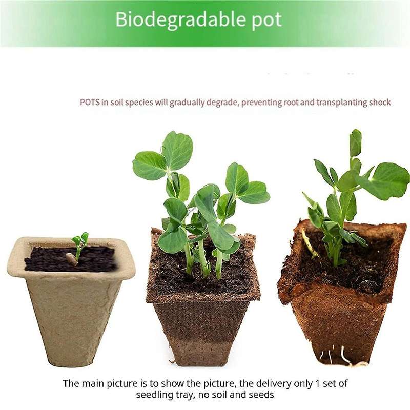 Seed Tray, Peat Pots for Seedlings Seed Kit,Biodegradable Seed Pots Germination