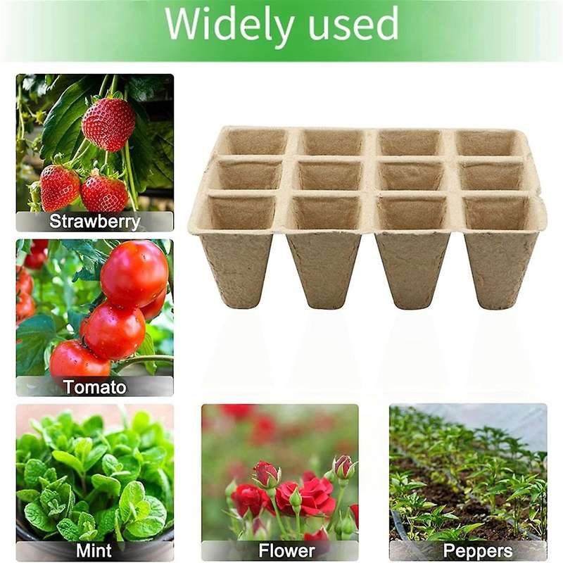 Seed Tray, Peat Pots for Seedlings Seed Kit,Biodegradable Seed Pots Germination
