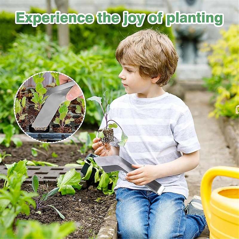 Seedling Transplant Tongs-8.7 Inch Stainless Steel Gardening Plants Transplant Tongs for Reducing Ro